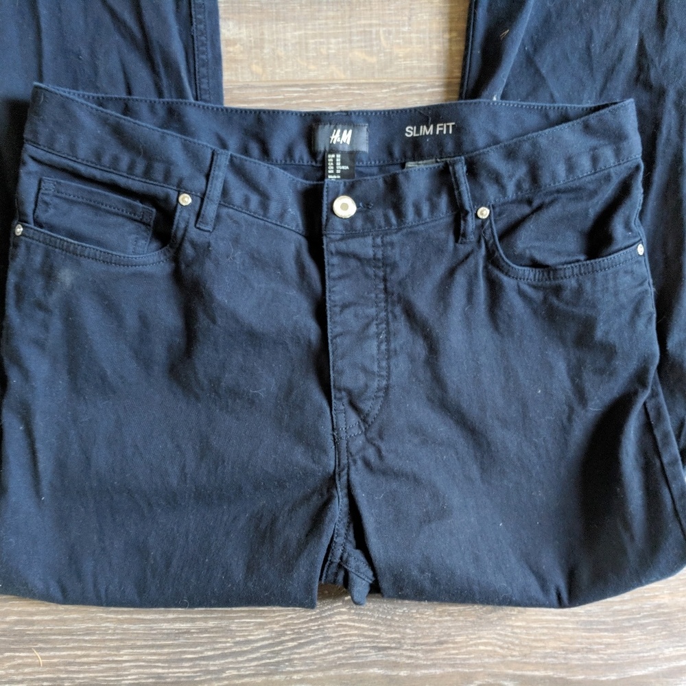 Slim Fit H&M Navy Pants